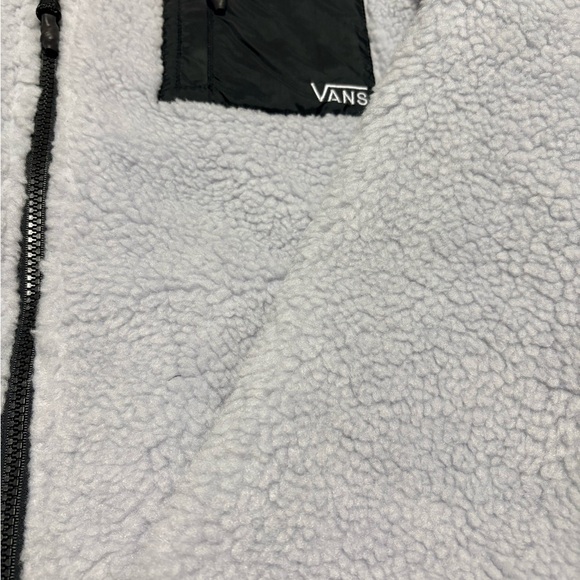 Vans Sherpa Jacket - Light Gray with Black Accents - Picture 2 of 2